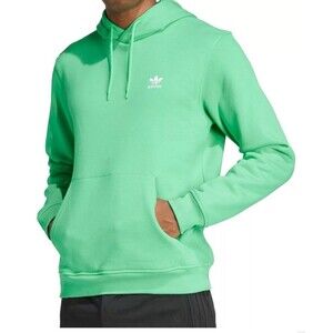 Adidas Originals Adicolor Essentials Trefoil Energy Green Hoodie Mens Size XS